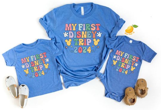 My First Disney Trip 2024 Shirt, Disney Vacation Shirt, Disneyworld Shirt