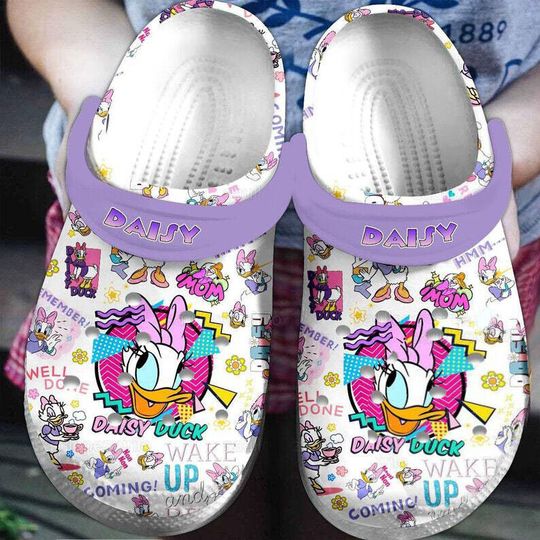 Coming And Wake Up Glancing Daisy Duck Mother's Day Unisex Classic Clogs