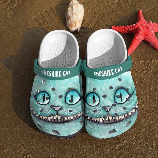 Beautiful Cheshire Cat Alice In The Wonderland Unisex Classic Clogs