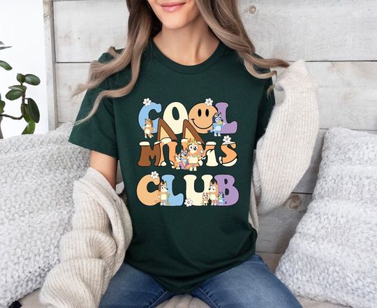 Cool Mums BlueyDad shirt, BlueyDad Cool Mom Club Shirt, BlueyDad Chilli Heeler Shirt