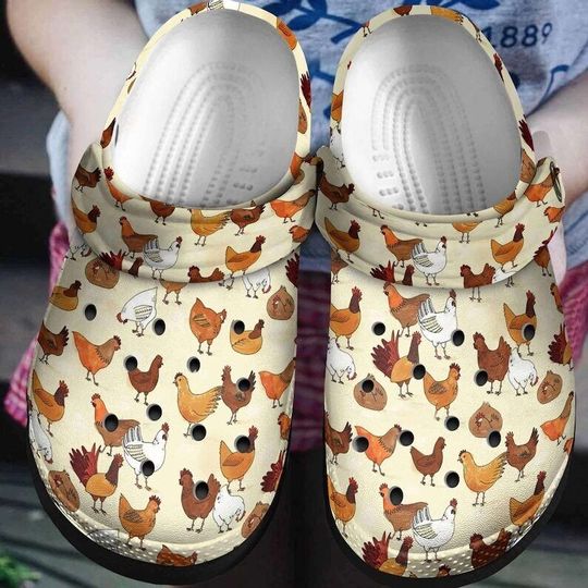 Personalized Farmer Chicken Slippers Disney Clogs