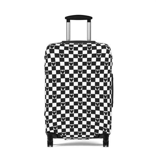 Disney Luggage COVER, Vacation Cover, mickey checkered cover