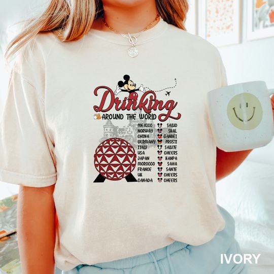 Epcot Drinking Around The World Shirt, Epcot Drink Shirt, Epcot Shirt
