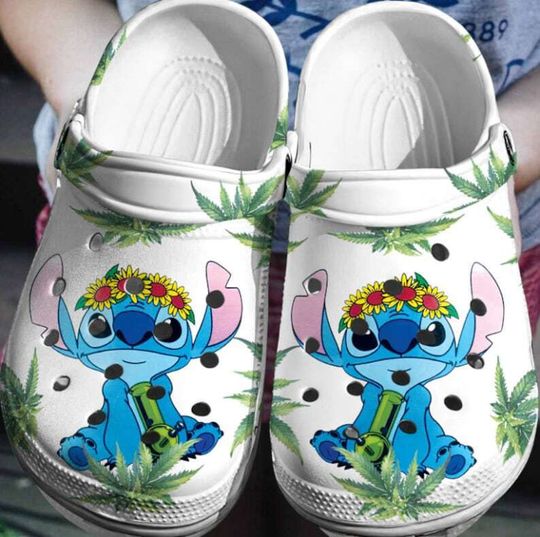 Personalized Lilo Stitch Clogs, Custom Cute Stitch Disney Summer Unisex Classic Clogs