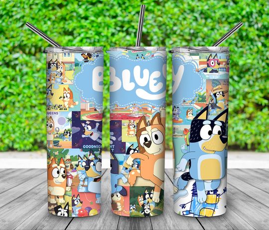 Discover Blue Dog 20oz Tumbler, BlueyDad 20oz Tumbler