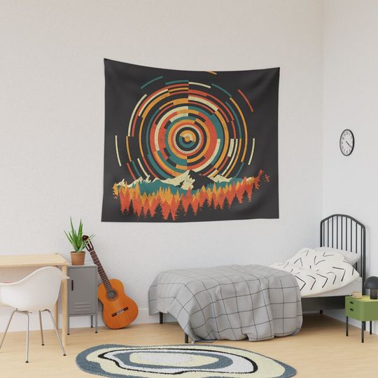 Discover The Geometry of Sunrise Tapestry