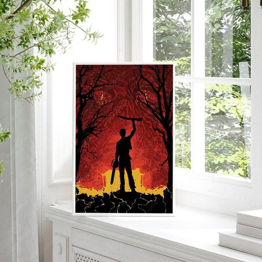Ash Evil Dead, Retro Movie Poster, Vintage Movie Poster