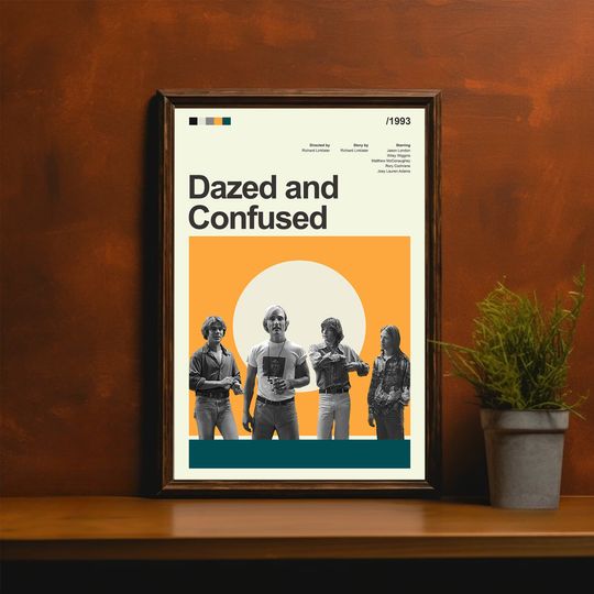 Dazed and Confused Movie Poster, Retro Movie Print, Vintage Movie Posters