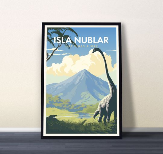 Isla Nublar Poster, Isla Nublar Travel Art, Isla Nublar Travel, Cityscape Poster