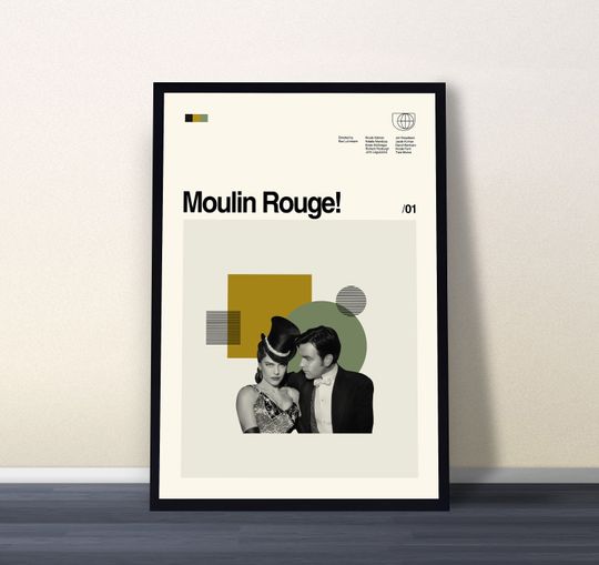 Discover Moulin Rouge Poster,  Baz Luhrmann, Minimalist Movie Poster