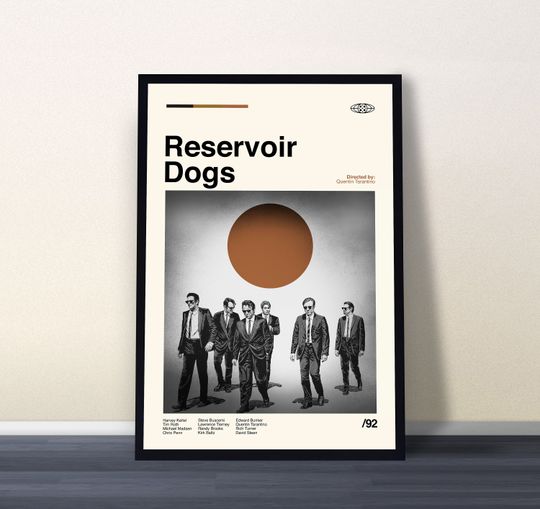 Reservoir Dogs Movie, Reservoir Dogs Print, Movie Poster, Retro Modern Art