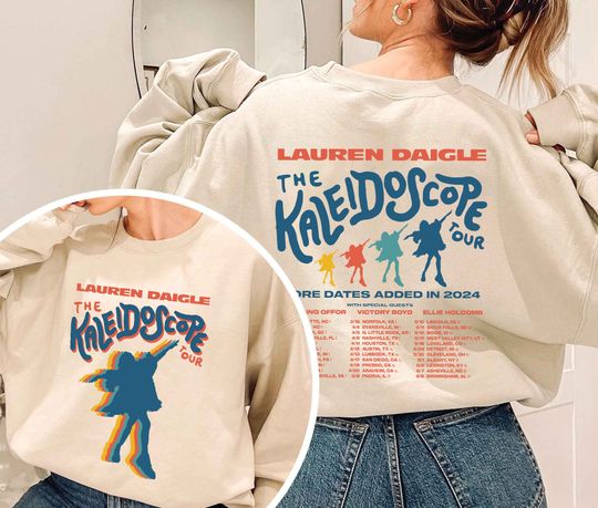 Discover Vintage Lauren Daigle Sweatshirt, Lauren Daigle The Kaleidoscope Tour Shirt