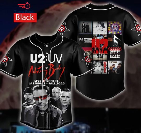 U2 Band Achtung Baby Live at Sphere Las Vegas Baseball Jersey Shirt