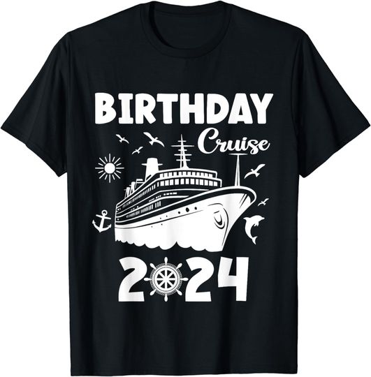 Discover Birthday Cruise Squad 2024 Vacation Matching Family Cruise T-Shirt