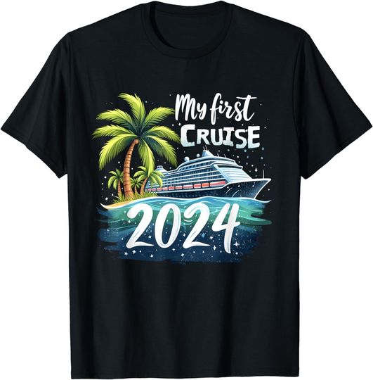 Discover My First Cruise 2024 Funny First Time Cruise Vacation 2024 T-Shirt