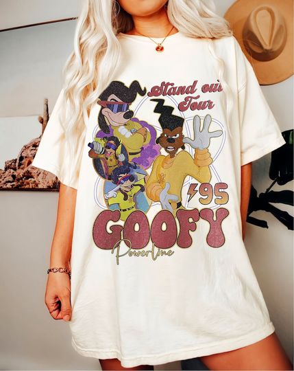 Vintage Stand Out Tour 95 Goofy Power Line Shirt, A Goofy Powerline World Tour Shirt