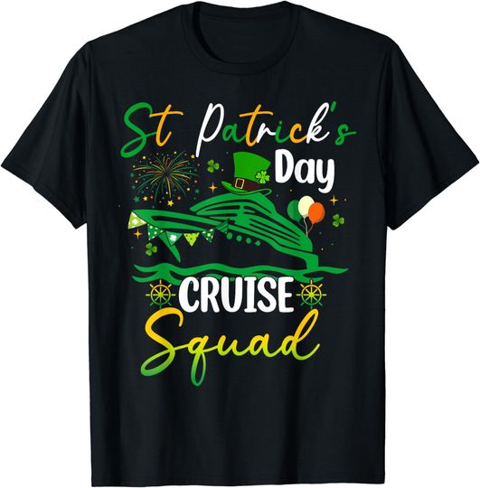 Discover St Patrick's Day Cruise Squad 2023 Funny Family Matching T-Shirt