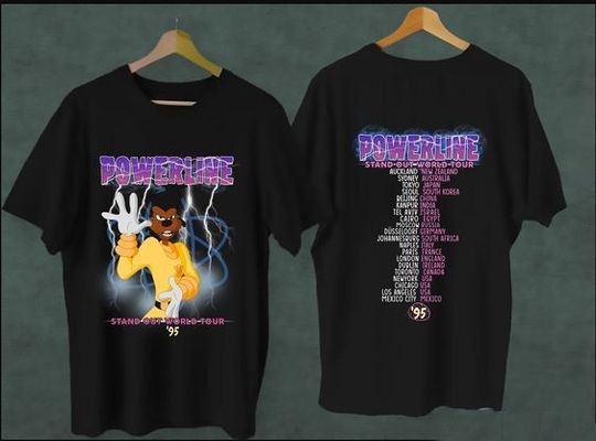 Vintage Goofy Movie Powerline Shirt,A Goofy Movie Powerline Stand Out World Tour