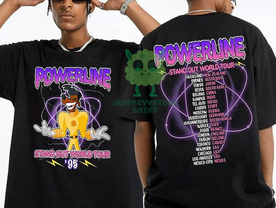 Vintage Powerline Stand Out World Tour Shirt, Powerline Goofy Movie Shirt