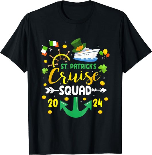 Discover St Patricks Day Cruise Squad 2024 Funny Family Matching T-Shirt