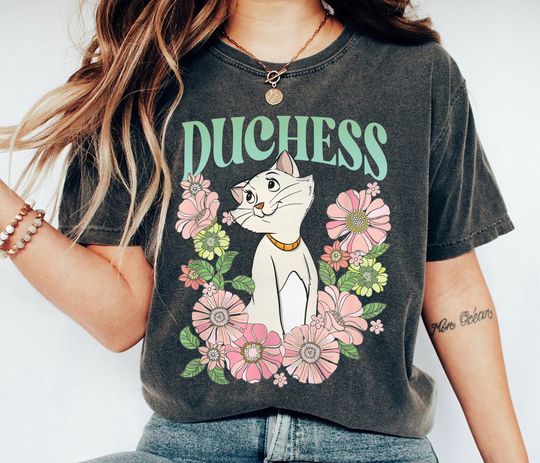 Discover The Aristocats Duchess Floral Retro Shirt