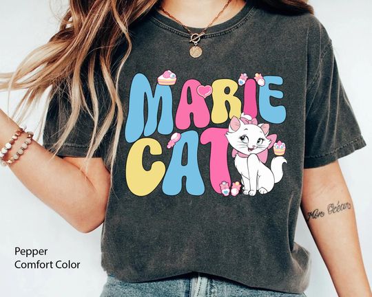 Discover Retro Groovy Marie Cat Shirt, Birthday Gift For Cat Lovers