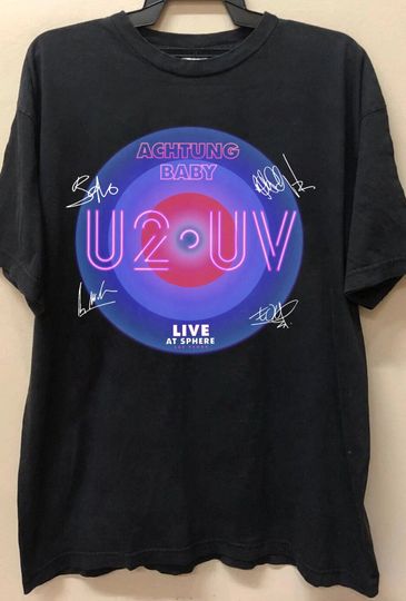U2 Ultraviolet Sphere, band concert, U2 Live at Sphere, U2 Graphic shirt