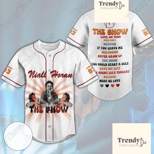 Niall Horan The Show Live On Tour 2024 Baseball Jersey