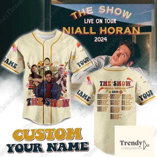 Custom Niall Horan The Show 2024 Tour Shirt, Niall Horan Baseball Jersey