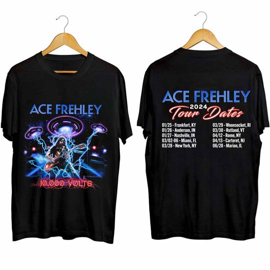 Discover Ace Frehleys 2024 Tour Shirt, Ace Frehley Fan Shirt, Ace Frehley 2024 Concert Shirt