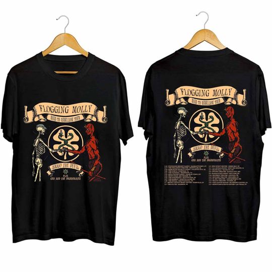 Discover Flogging Molly Road to Rebellion 2024 Tour Shirt