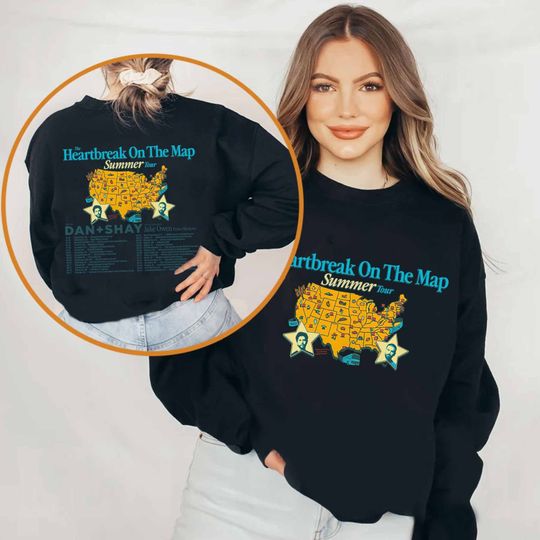 Discover Dan And Shay Tour Heartbreak On The Map 2024 Sweatshirt