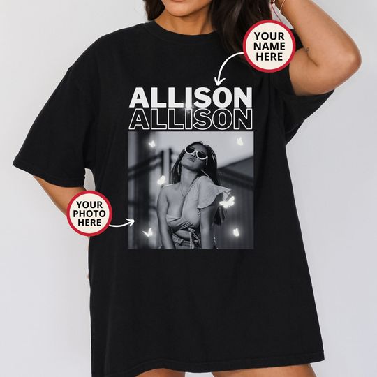 Photo And Name Shirt, Custom Photo Shirt, Girlfriend Shirt, Girlfriend Face Tee