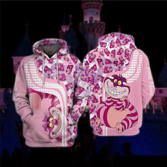 Discover Disney Cheshire Cat Pink Cat Hoodie Disney  Mouse Hoodie