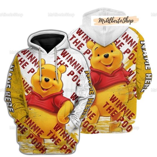 Discover Winnie The Pooh Hoodie, Disney Winnie The Pooh Hoodie 3d, Cartoon Hoodie