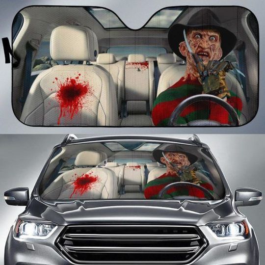 Halloween Freddy Krueger Nightmare On Elm Street Car Sun Shade