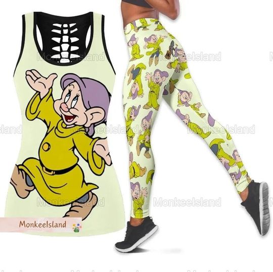 Dopey Dwarfs Tank Top, Dopey Snow White Leggings, Disney Dopey Women Tank Top