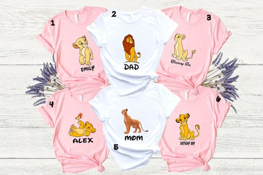 Lion King Family Birthday Shirts, Disney Lion King Shirt, Lion King Simba Shirt, Lion King Mufasa Shirt