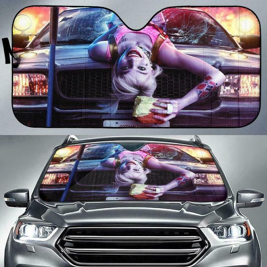 Harley Quinn Car Sun Shade