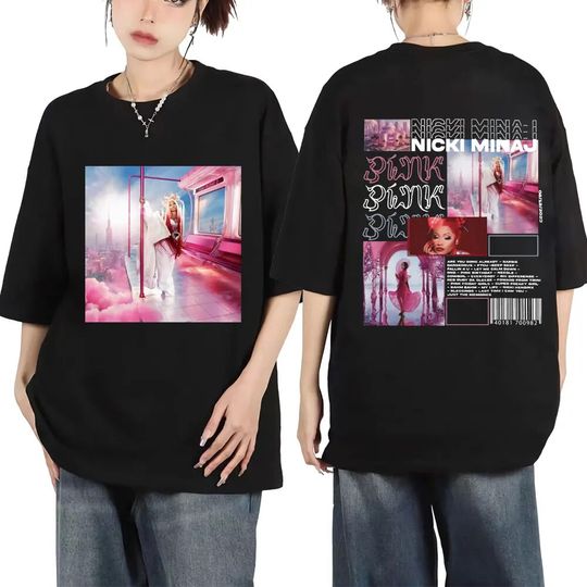 Rapper Nicki Minaj Graphic T Shirts Music Album Pink Friday 2 Print Cover T-shirt