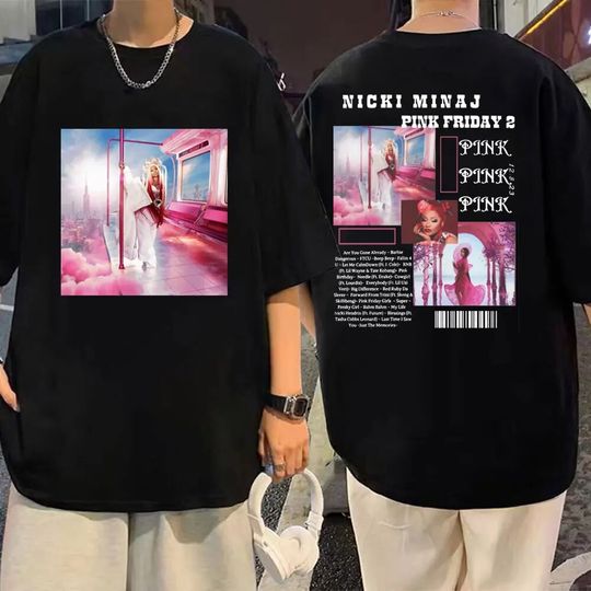 Singer Nicki Minaj New Album Graphic T Shirts Pink Friday 2 Print T-shirt