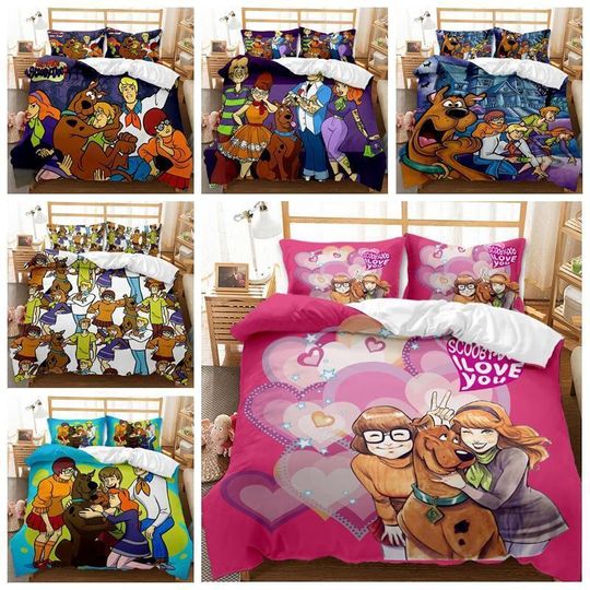 Discover Scooby Doo Bedding Set 2Pcs 3Pcs Quilt Duvet Cover Pillowcase