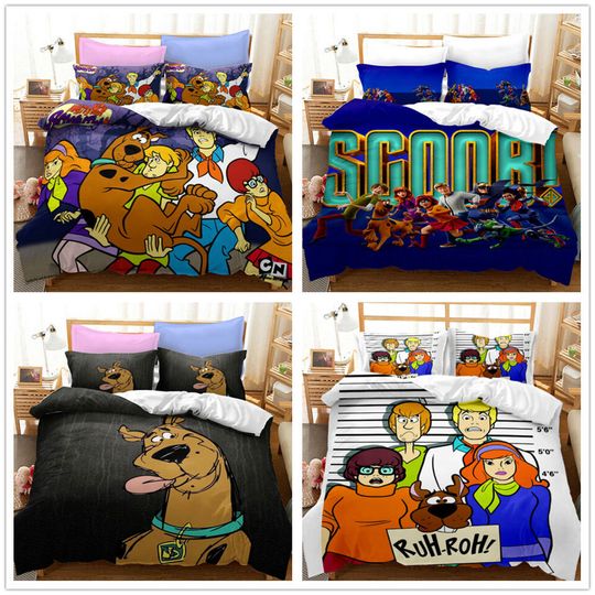 Kids Scooby Doo Duvet Cover Bedding Set Quilt Cover Pillowcase Single Double