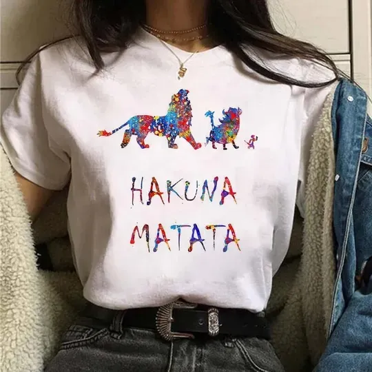 Discover Disney Cartoon Hakuna Matata Cute Women T Shirt