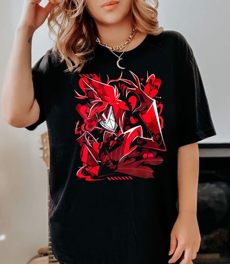 Discover Alastor T-Shirt Unisex, Hazbin Hotel Characters, Alastor Hazbin Hotel Shirt