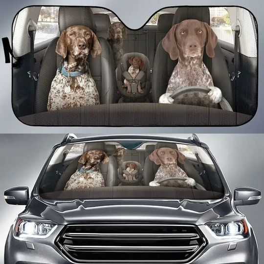 German Shorthaired Pointer Auto Sun Shade