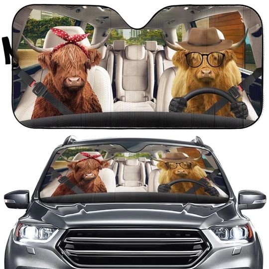 Discover Tup Funny Farm Animal Front Windshield Sun Shade
