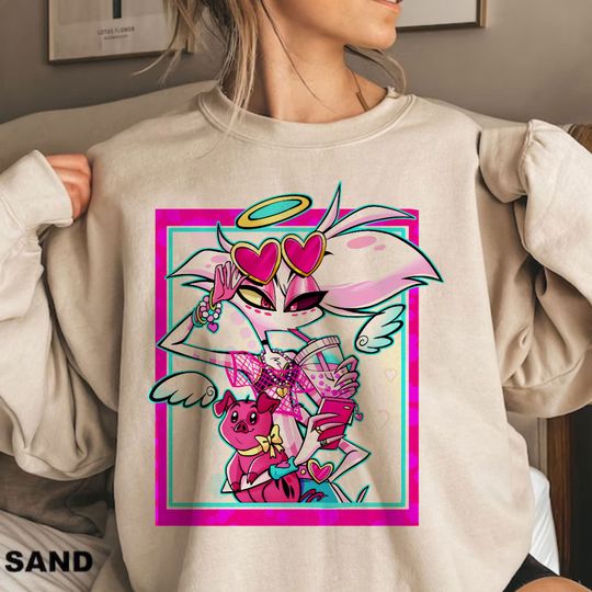 Hazbin Hotel Angel Dust And Fat Nugget Cute Sweatshirt