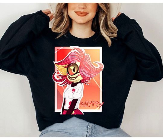 Hazbin Hotel Niffty Vintage Retro T-Shirt, Helluva Boss Niffty Sweatshirt