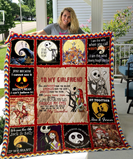 Jack Sally Boyfriend To Girlfriend You Are My Sunshine Disney Fleece Blanket